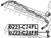 FEBEST 0223c24fl -  Тяга / стойка, стабилизатор