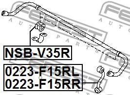 FEBEST 0223f15rr -  Тяга стабилизатора задняя правая