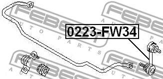 FEBEST 0223fw34 -  Тяга / стойка, стабилизатор