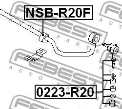 FEBEST 0223r20 -  Тяга / стойка, стабилизатор