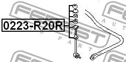 FEBEST 0223r20r -  Тяга / стойка, стабилизатор