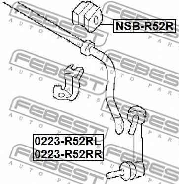 FEBEST 0223r52rr -  Тяга стабилизатора задняя правая
