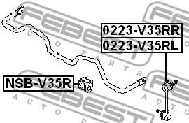 FEBEST 0223v35rl -  Тяга / стойка, стабилизатор