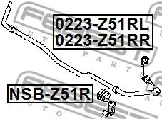 FEBEST 0223z51rl -  Тяга стабилизатора задняя левая