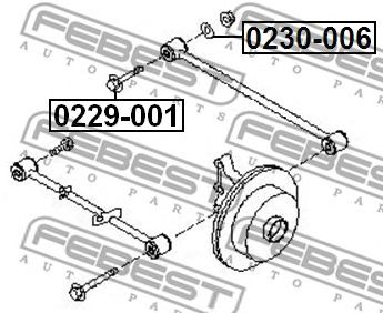 FEBEST 0229001 -  Болт регулировочный задней подвески