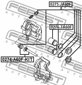 FEBEST 0274a60fkit -  Втулка направляющая суппорта тормозного переднего