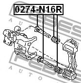 FEBEST 0274n16r -  Втулка направляющая суппорта тормозного заднего комплект
