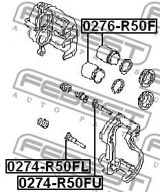 FEBEST 0274r50fu -  Втулка направляющая суппорта тормозного переднего