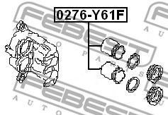 FEBEST 0276y61f -  Поршень тормозного суппорта переднего