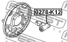 FEBEST 0278k12 -  Колесный тормозной цилиндр