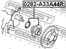 FEBEST 0282a33a44r -  Ступица колеса заднего