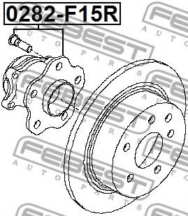 FEBEST 0282f15r -  Ступица колеса заднего