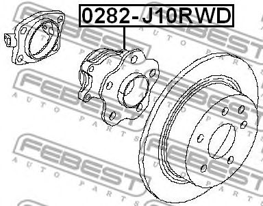 FEBEST 0282j10rwd -  Ступица колеса заднего
