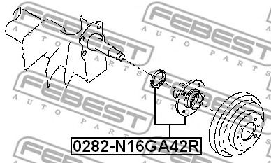 FEBEST 0282n16ga42r -  Ступица колеса заднего