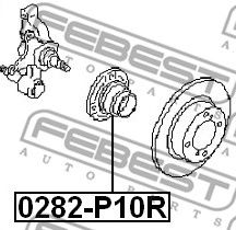 FEBEST 0282p10r -  СТУПИЦА ЗАДНЯЯ