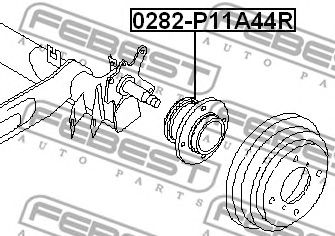FEBEST 0282p11a44r -  Ступица колеса заднего