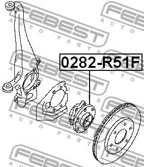 FEBEST 0282r51f -  Ступица колеса переднего