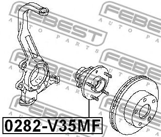 FEBEST 0282v35mf -  Ступица колеса переднего