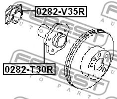 FEBEST 0282v35r -  Ступица задняя комплект