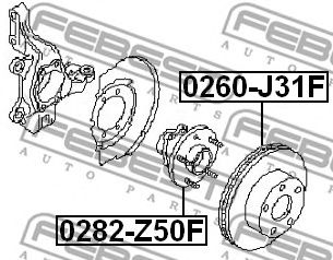 FEBEST 0282z50f -  Ступица колеса переднего