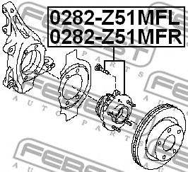 FEBEST 0282z51mfl -  Ступица колеса переднего левого