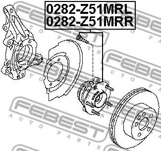 FEBEST 0282z51mrl -  Ступица колеса переднего левого