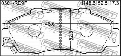 FEBEST 0301rd9f -  Колодки тормозные дисковые передние, комплект