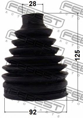 FEBEST 0317prb -  Пыльник шрус наружный комплект 92x125x28