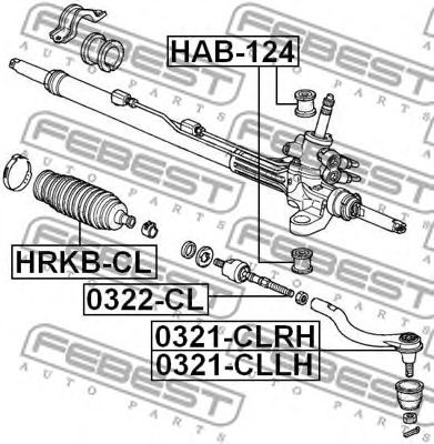 FEBEST 0321cllh -  Наконечник поперечной рулевой тяги