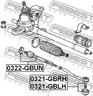 FEBEST 0321gblh -  Наконечник поперечной рулевой тяги