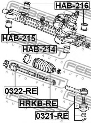 FEBEST 0321re -  Наконечник поперечной рулевой тяги