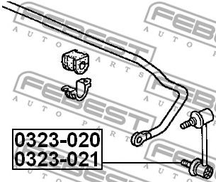 FEBEST 0323020 -  Тяга / стойка, стабилизатор