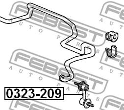 FEBEST 0323209 -  Тяга / стойка, стабилизатор