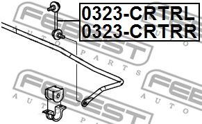 FEBEST 0323crtrl -  Тяга стабилизатора задняя левая