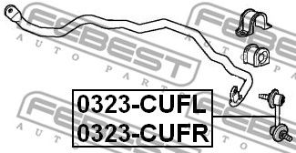 FEBEST 0323cufl -  Тяга / стойка, стабилизатор