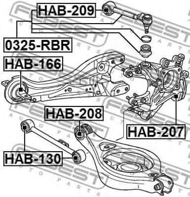 FEBEST 0325rbr -  Рычаг независимой подвески колеса, подвеска колеса