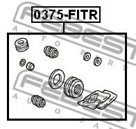FEBEST 0375fitr -  Ремкомплект суппорта тормозного заднего