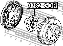 FEBEST 0382gdr -  Ступица колеса заднего