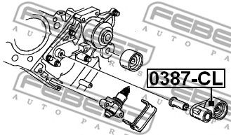 FEBEST 0387cl -  Ролик натяжителя ремня ГРМ