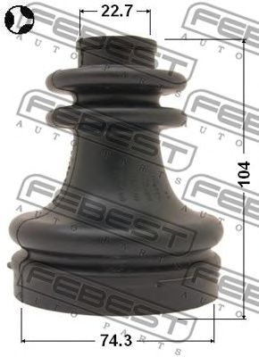 FEBEST 0415darh -  Пыльник, приводной вал