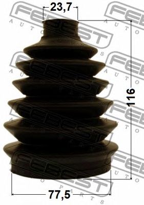 FEBEST 0417pcu2 -  Пыльник, приводной вал