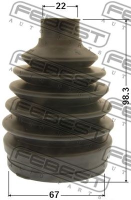 FEBEST 0417pcwrr -  Пыльник шрус наружный комплект67x98.3x22