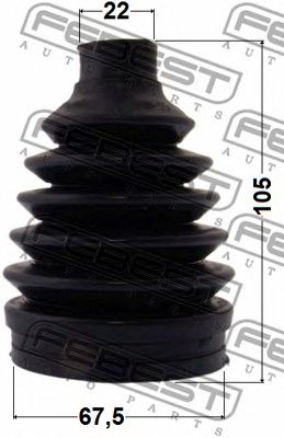 FEBEST 0417pga2rr -  Пыльник шрус наружный комплект67.5x105x22
