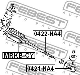 FEBEST 0421na4 -  Наконечник поперечной рулевой тяги