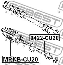 FEBEST 0422cu20 -  Осевой шарнир, рулевая тяга