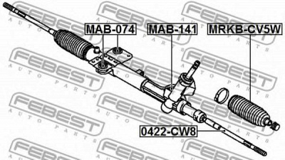FEBEST 0422cw8 -  Осевой шарнир, рулевая тяга