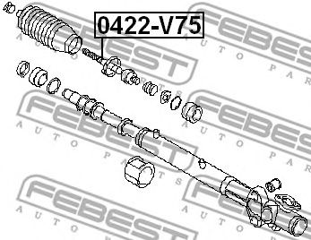 FEBEST 0422v75 -  Осевой шарнир, рулевая тяга