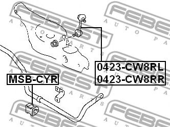 FEBEST 0423cw8rr -  Стойка стабилизатора заднего, правая
