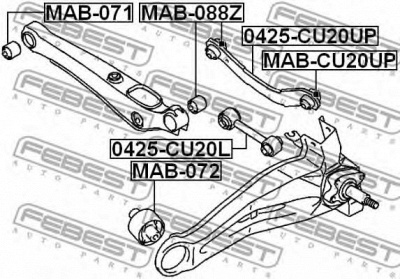 FEBEST 0425cu20l -  Рычаг независимой подвески колеса, подвеска колеса