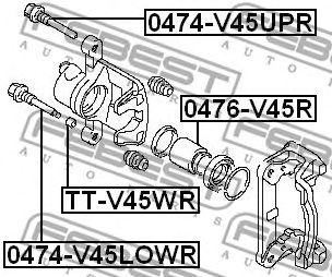 FEBEST 0474v45lowr -  Втулка направляющая суппорта тормозного заднего